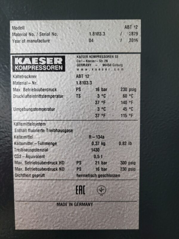Sprężarka śrubowa, kompresor Kaeser 7,5 kW - obrazek 17