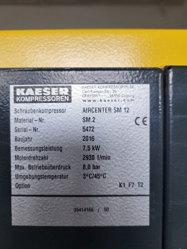 Sprężarka śrubowa, kompresor Kaeser 7,5 kW - obrazek 16